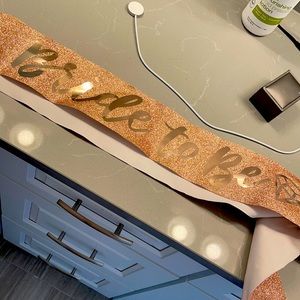 Bride to be rose gold sash